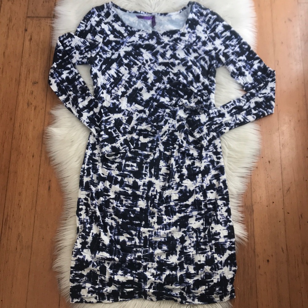 Séraphine blue/white Maternity Dress